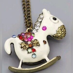 Retro style BJ Rocking Horse Necklace